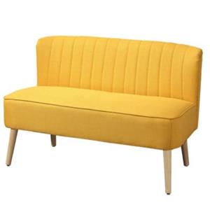 HOMCOM Sofa 2 Personen gelb  Erwachsene