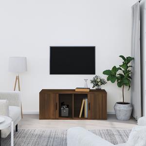 vidaXL Tv-meubel 100x35x40 cm bewerkt hout bruineikenkleurig