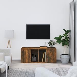 Tv-meubel 100x35x40 cm bewerkt hout gerookt eikenkleurig