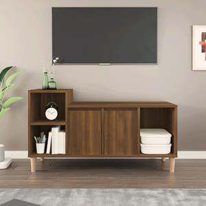 vidaXL Tv-meubel 100x35x55 cm bewerkt hout bruineikenkleurig