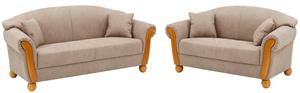 Home affaire Sofa-Set Milano 2-teilig, bestehend aus 2-Sitzer und 3-Sitzer Sofa inkl. Zierkissen