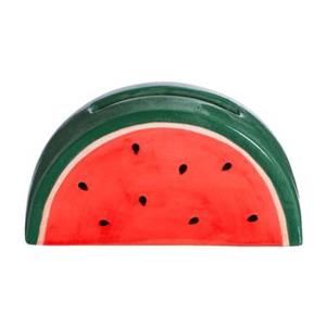 Leen Bakker Deco Meloen - rood/groen - 16x8,5x5 cm