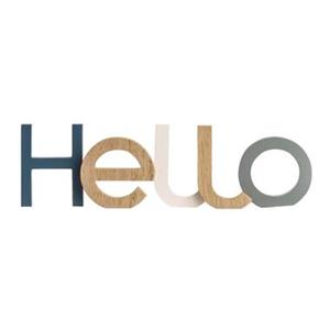 Leen Bakker Deco letters Hello - multikleur - 10,9x37,9x2,8 cm