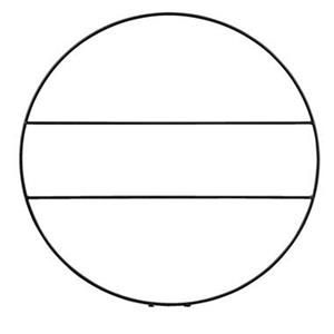 Leen Bakker Decoratie cirkel - zwart - 42x40x8 cm