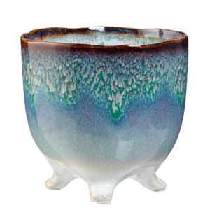 Leen Bakker Bloempot Dean - blauw - 12xØ11,8 cm