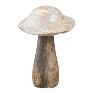 Leen Bakker Decoratie paddenstoel - crème - Ø9x15 cm