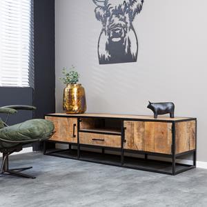 Starfurn Industrieel tv meubel mangohout 180cm | Denver