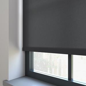 Decora Elektrisch Rolgordijn - Unicolour Zwart