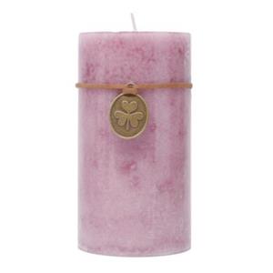 B & S Trendkerze Ø 7 cm marmoriert lange Brenndauer rosa