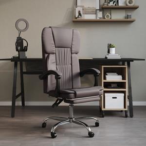 VidaXL Kantoorstoel verstelbaar kunstleer grijs