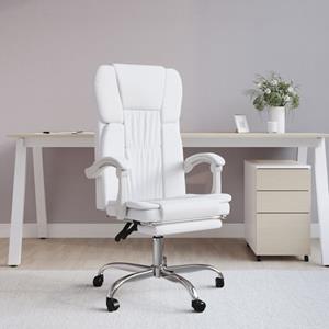 vidaxl Kantoorstoel verstelbaar kuntsleer wit