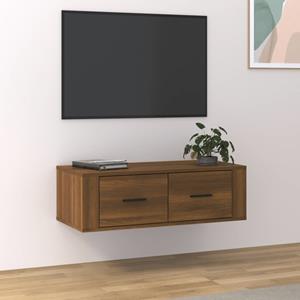 VIDAXL Tv-wandschrank Braun Eichen-optik 80x36x25 Cm Holzwerkstoff