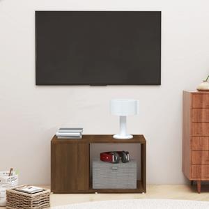 Tv-meubel 60x24x32 cm bewerkt hout bruineikenkleurig