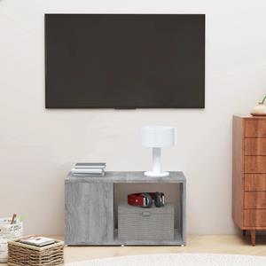 Tv-meubel 60x24x32 cm bewerkt hout grijs sonoma eikenkleurig