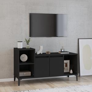 Tv-meubel 100x35x55 cm bewerkt hout zwart