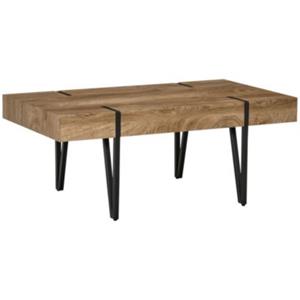 HOMdotCOM industriële design salontafel 105 cm x 60 cm x 42 cm zwart + bruin