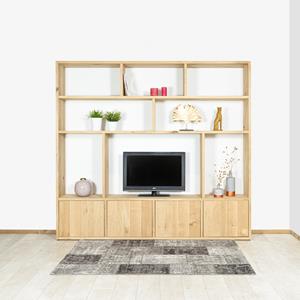 Industrielemeubelshop Eikenhouten TV meubel/kast Corfu