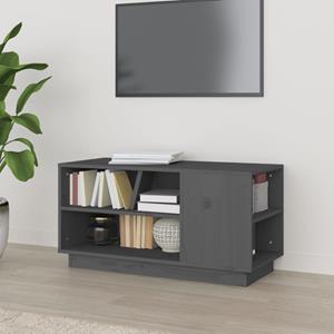 Tv-meubel 80x35x40,5 cm massief grenenhout grijs