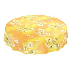 ANRO Tischdecke »Tischdecke Wachstuch Blumen Gelb Robust Wasserabwe«, Glatt