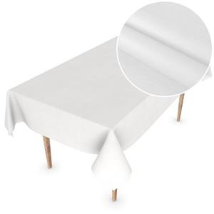 ANRO Tischdecke »Tischdecke Wachstuch Chick&Charme Einfarbig Weiß«, Prägung