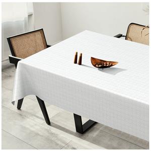 ANRO Tischdecke »Tischdecke Wachstuch MIMOSA Einfarbig Weiß Robust«, Glatt