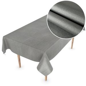 ANRO Tischdecke »Tischdecke Wachstuch Premium Einfarbig Grau Robust«, Prägung