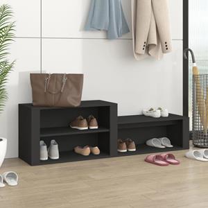 vidaXL Schuhschrank Schwarz 150x35x45 cm Holzwerkstoff 