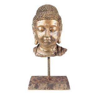 Clayre & Eef Beeld Boeddha 13x9x25 cm Goudkleurig Kunststof