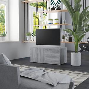 Tv-meubel 80x34x36 cm bewerkt hout grijs sonoma eikenkleurig