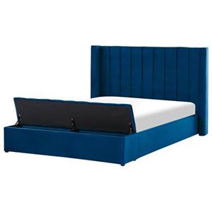 Beliani NOYERS Bed blauw 160x200