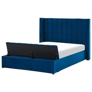 Beliani NOYERS Bed blauw 140x200