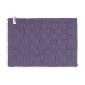 Knit Factory Gebreide Placemat - Onderlegger Uni - Violet - 50x30 cm