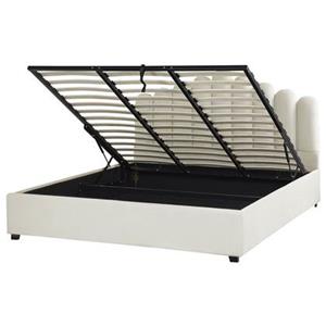 Beliani VINCENNES Bed met opberger wit 180x200