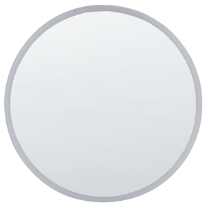Beliani - Badspiegel mit LED-Licht Touch-Sensor Antibeschlag silber ø 79 cm Deauville - Silber