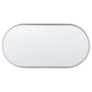 Beliani - Badspiegel mit LED-Licht Touch-Sensor Antibeschlag silber 120x60 cm Chateauroux - Silber