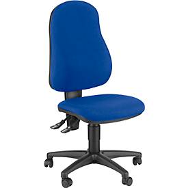 Topstar bureaustoel Point 600, permanent contactmechanisme, zonder armleuningen, doorlopende zitting, blauw