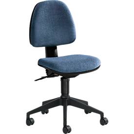 Leyform Bürostuhl JOLLY, Permanentkontakt, ohne Armlehnen, höhenverstellbare Rückenlehne, blau