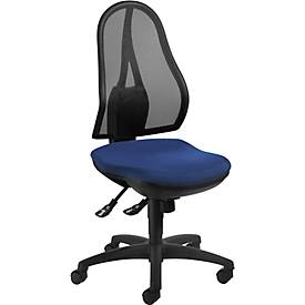 Topstar bureaustoel OPEN POINT SY, synchroonmechanisme, zonder armleuningen, ergonomisch gevormde wervelsteun, blauw