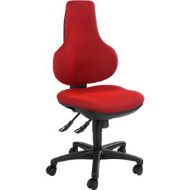 Topstar bureaustoel ERGO POINT, synchroonmechanisme, zonder armleuningen, speciale ergonomisch gevormde wervelsteun, rood