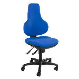 Topstar bureaustoel ERGO POINT, synchroonmechanisme, zonder armleuningen, speciale ergonomisch gevormde wervelsteun, blauw