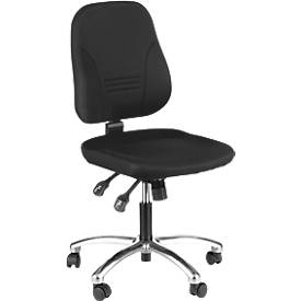 Prosedia bureaustoel YOUNICO PLUS 8, synchroonmechanisme, zonder armleuningen, lage 3D-rugleuning, aluminium gepolijst/zwart