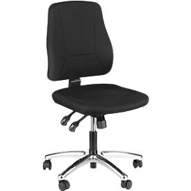 Prosedia bureaustoel YOUNICO PLUS 8, synchroonmechanisme, zonder armleuningen, halfhoge rugleuning, aluminium gepolijst/zwart