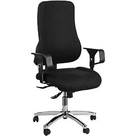 Topstar bureaustoel SITNESS 55, puntsynchroonmechanisme, met armleuningen, 3D-Body-Balance-Tec, zwart