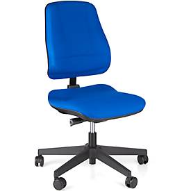 Prosedia Bürostuhl LEANOS V ERGO, Synchronmechanik, ohne Armlehnen, Bandscheibensitz, blau/schwarz