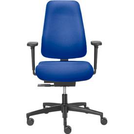 Dauphin bureaustoel BASISLINE 0890, synchroonmechanisme, met armleuningen, bekkensteun, blauw