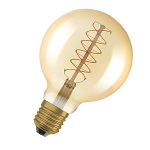 Osram Vintage 1906 LED E27 Globe Filament Gold 95mm 7W 600lm - 822 Extra Warm White | Dimmable