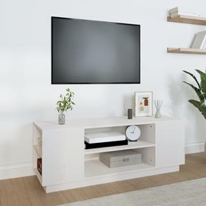 Tv-meubel 110x35x40,5 cm massief grenenhout wit