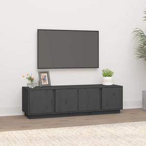 Tv-meubel 140x40x40 cm massief grenenhout grijs