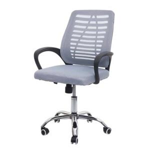 HWC Mendler Bürostuhl ergonomische Rückenlehne grau