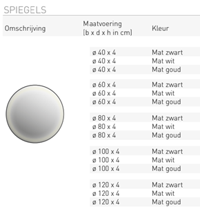 INK SP24 ronde spiegel voorzien van dimbare LED-verlichting, verwarming en colour-changing ø 80 cm, mat goud